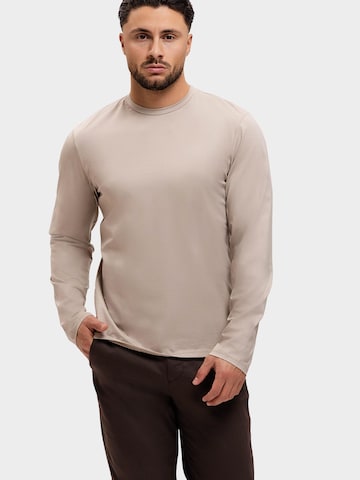 Richesse Shirt 'SHINY ESSENTIAL LONGSLEEVE BEIGE' in Beige
