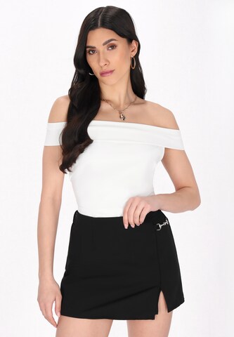 faina - Blusa 'Fashion Look' en blanco: frente