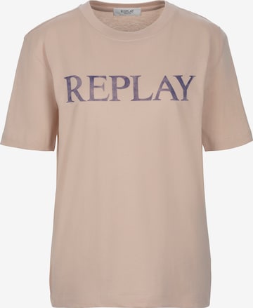 REPLAY Shirt 'Replay' in Beige: front