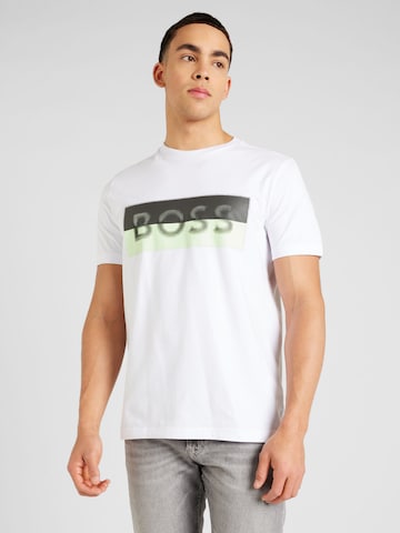 BOSS Green - Camiseta en blanco: frente