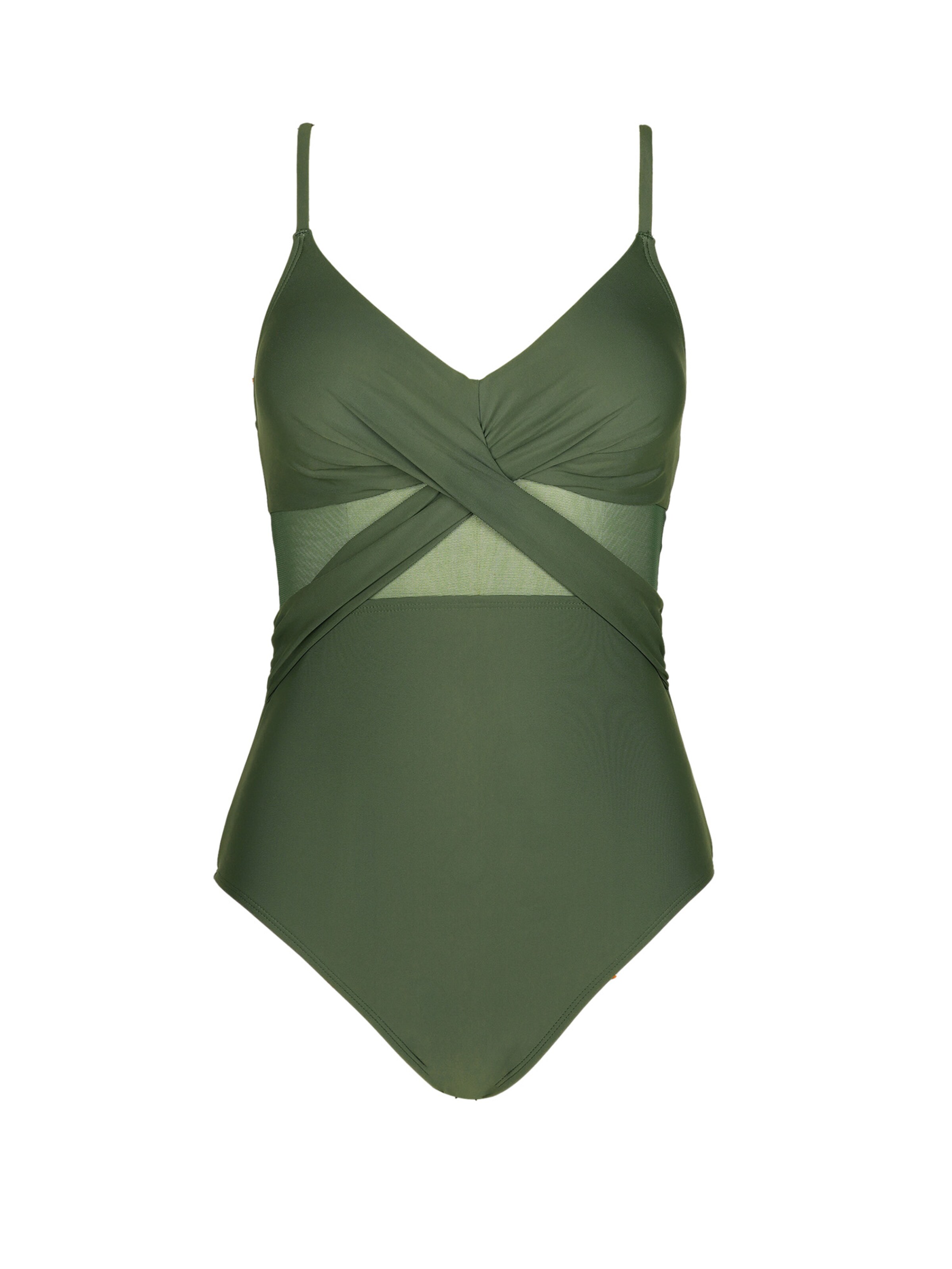 Cupshe Bustier Badeanzug‌‌‌‌‌ in Grün: Vorderseite