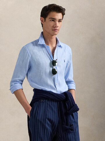Slim fit Camicia di Polo Ralph Lauren in blu: frontale
