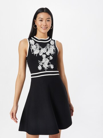 Karen Millen - Vestido de punto en negro: frente