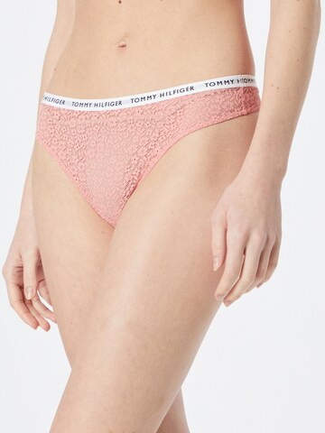 Tommy Hilfiger Underwear Thong in Beige: front