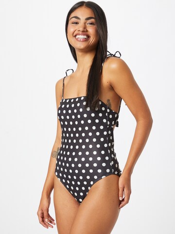 Bustier Maillot de bain Warehouse en noir : devant