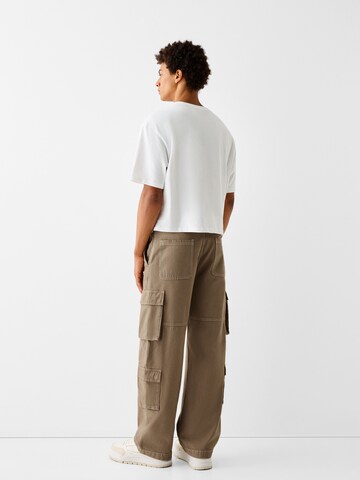 Loosefit Pantalon cargo Bershka en beige