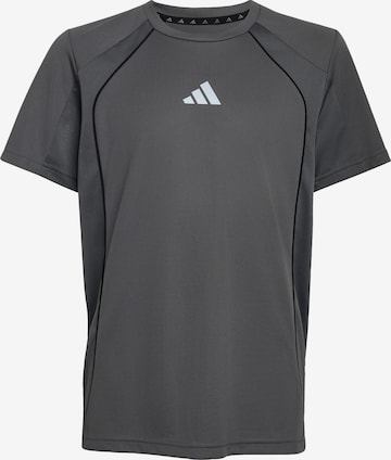 ADIDAS SPORTSWEAR - Camisa funcionais 'Tech Apparel' em cinzento: frente