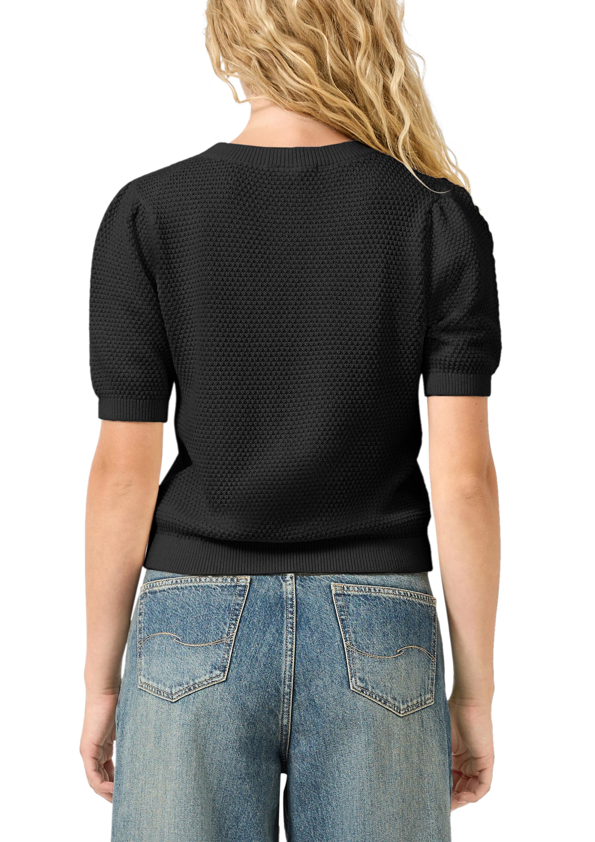 QS Strickpullover in Schwarz