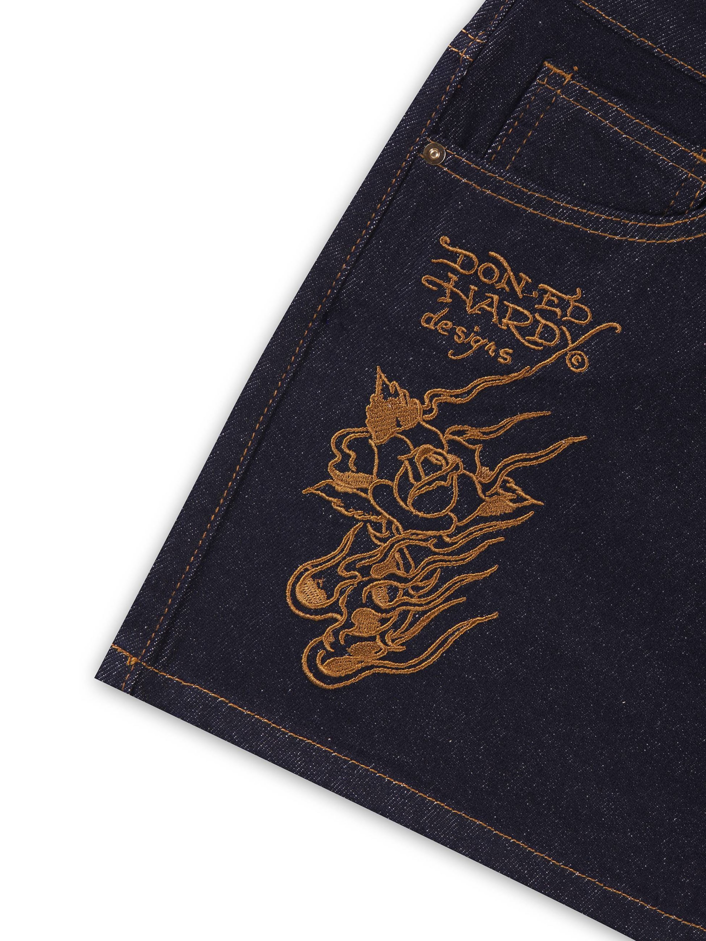 Gonna di Ed Hardy in blu: frontale