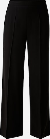 comma casual identity Wide leg Broek in Zwart: voorkant