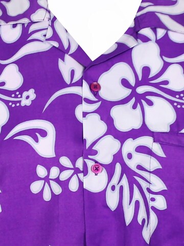 King Kameha Shirt 'Hibiscus' in Purple