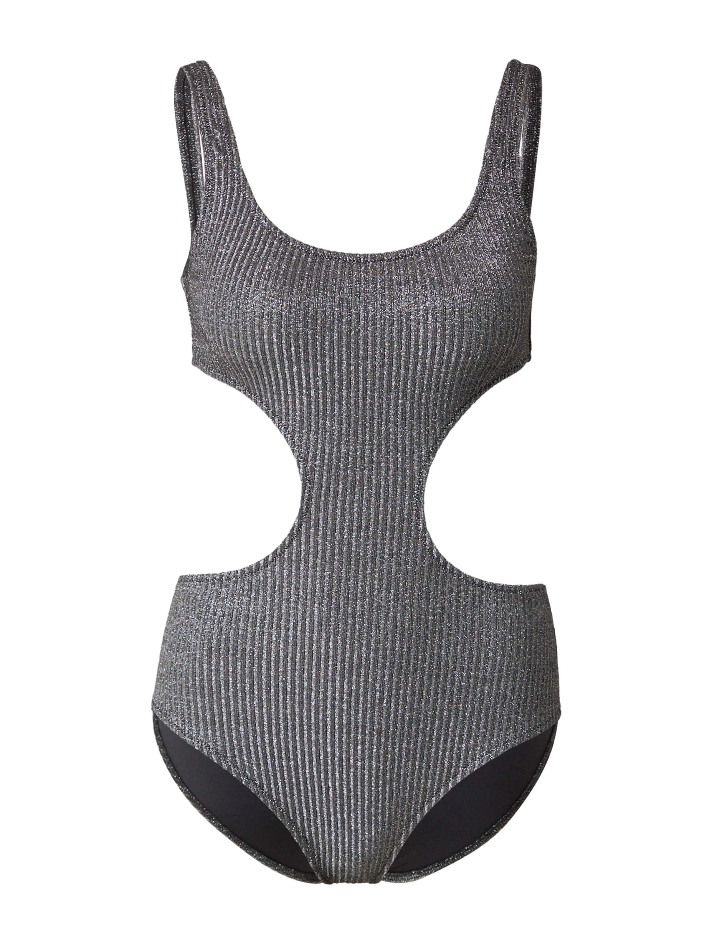 Bustier Maillot de bain 'THE SARAH' Solid & Striped en argent : devant