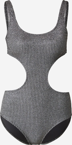 Solid & Striped Korzet Jednodielne plavky 'THE SARAH' - Strieborná: predná strana