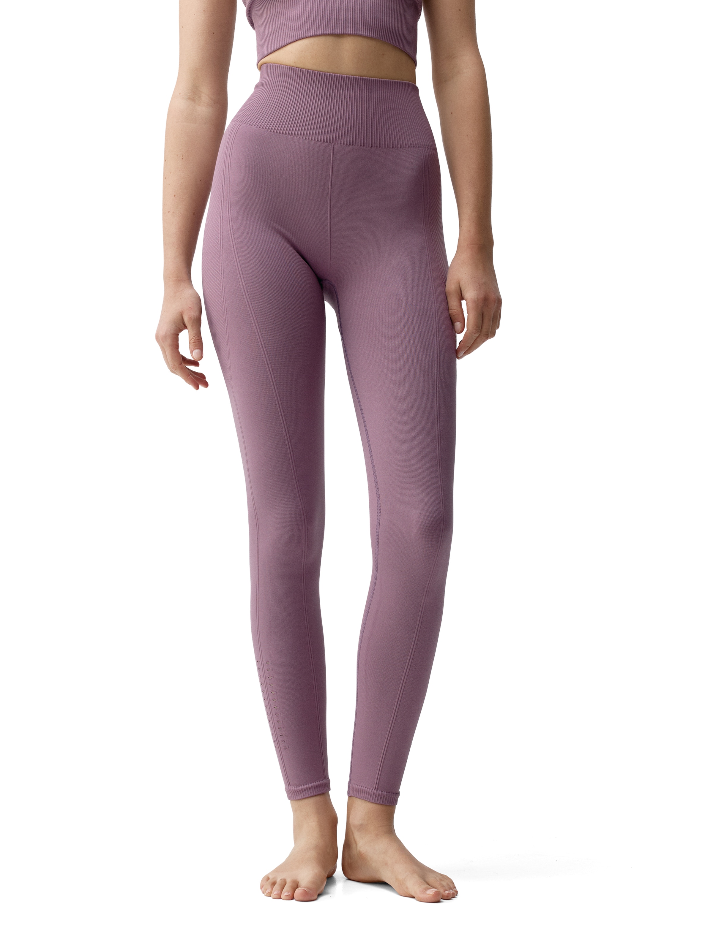 Born Living Yoga Skinny Sportbroek ' India ' in Lila: voorkant