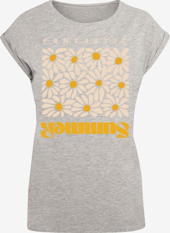 F4NT4STIC Shirt 'Summer Sunflower' in Grijs: voorkant