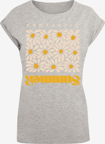 F4NT4STIC Shirt 'Summer Sunflower' in Grijs: voorkant