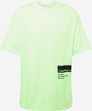 T-Shirt Calvin Klein Jeans en vert : devant