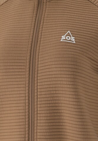 SOS Athletic Zip-Up Hoodie 'Muju' in Brown