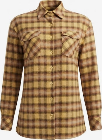 Chemisier 'Women's flannel shirt with 4 Pockets' Radwa en jaune : devant