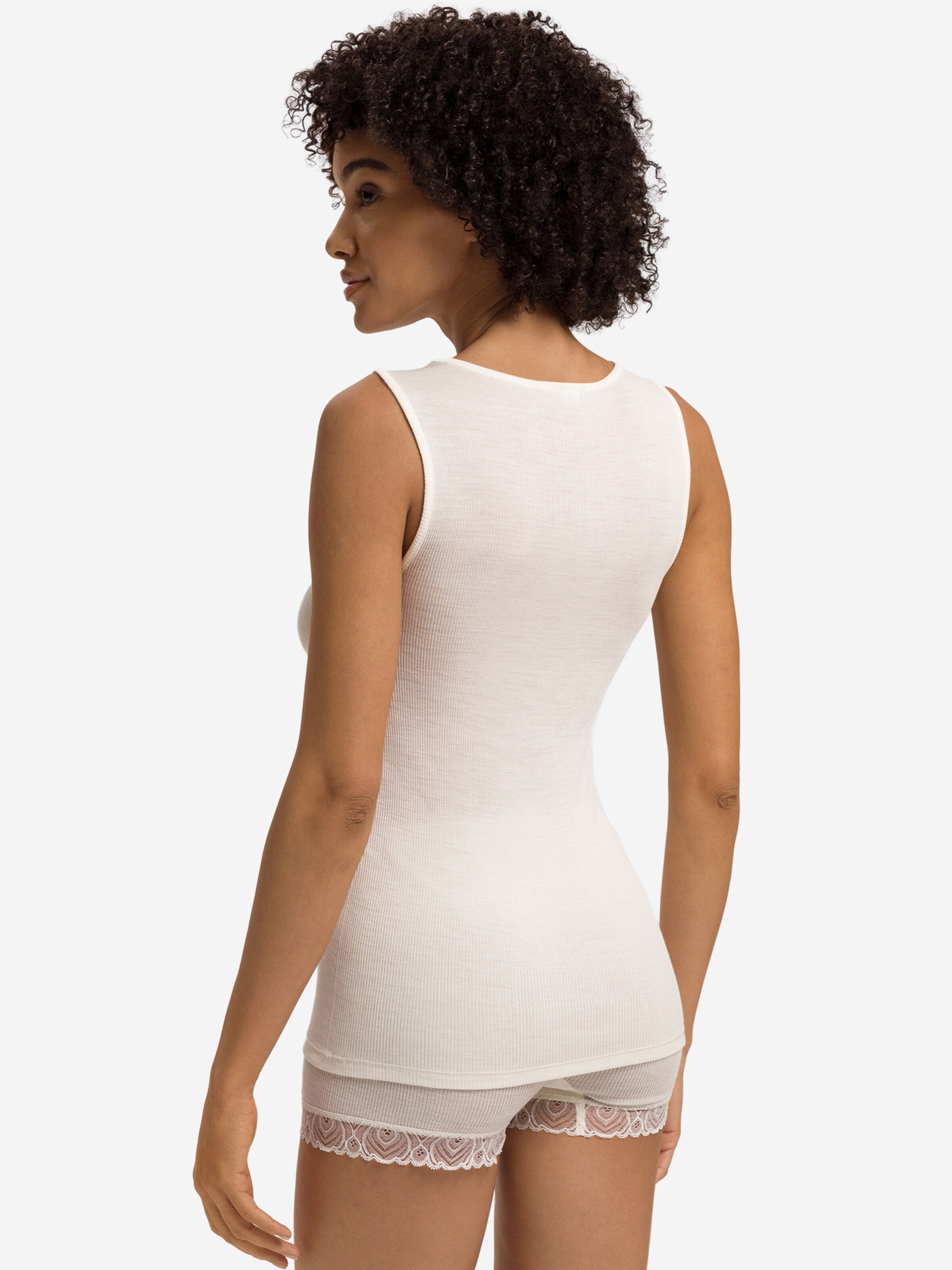 Haut ' Woolen Lace ' Hanro en blanc