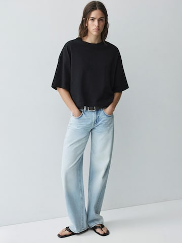 Pull&Bear Oversized shirt in Black