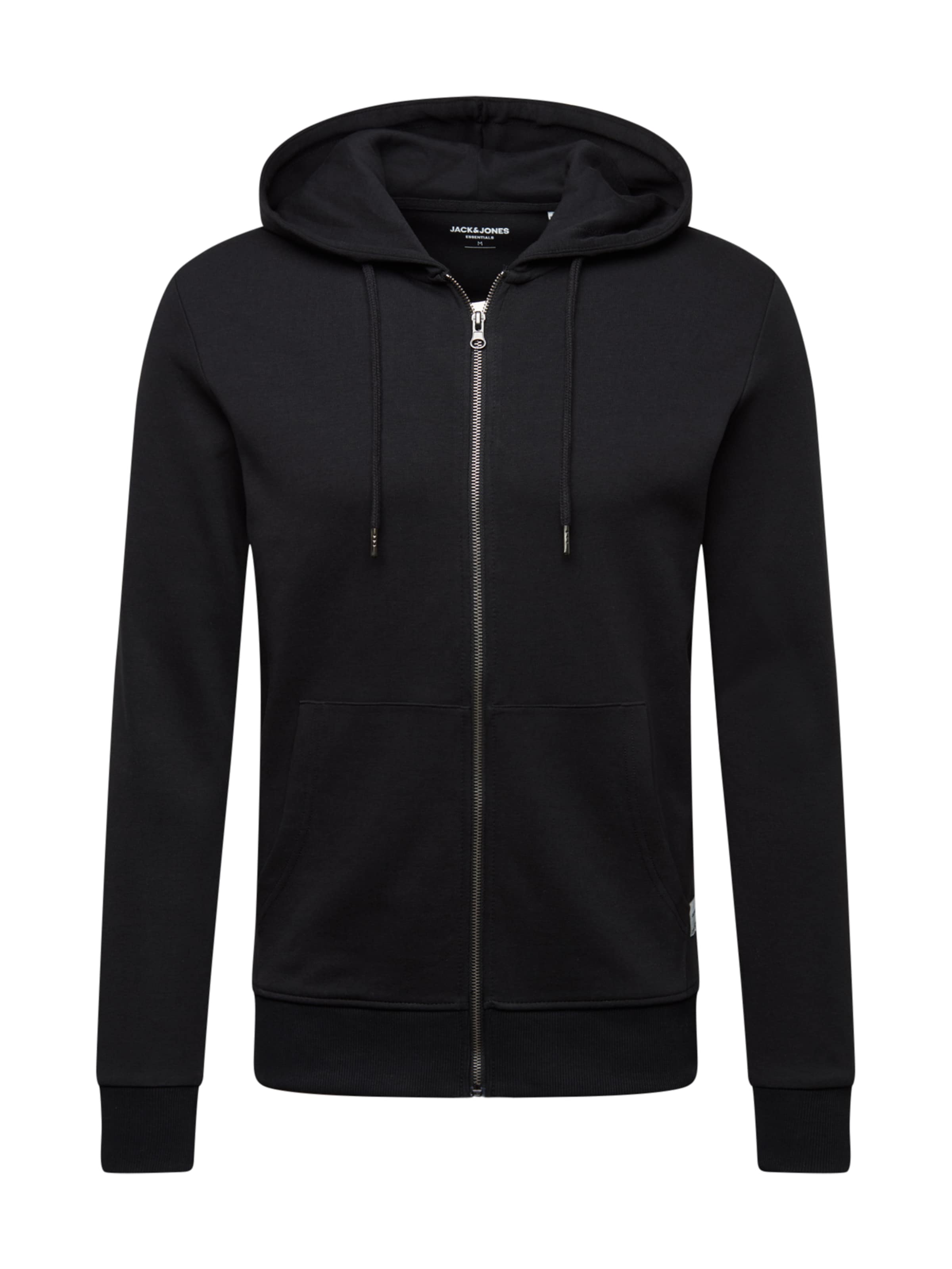 Men Sweaters & hoodies | JACK & JONES Zip-Up Hoodie in Black - FH79034