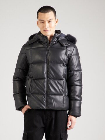 Geacă de iarnă de la GUESS pe negru: față