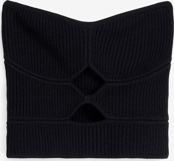 Bershka Stricktop in Schwarz: predná strana