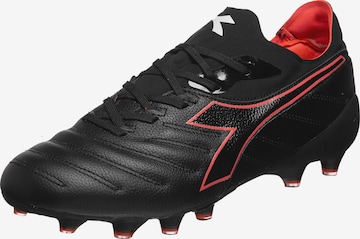 Scarpa da calcio 'Brasil Elite' di Diadora in nero: frontale