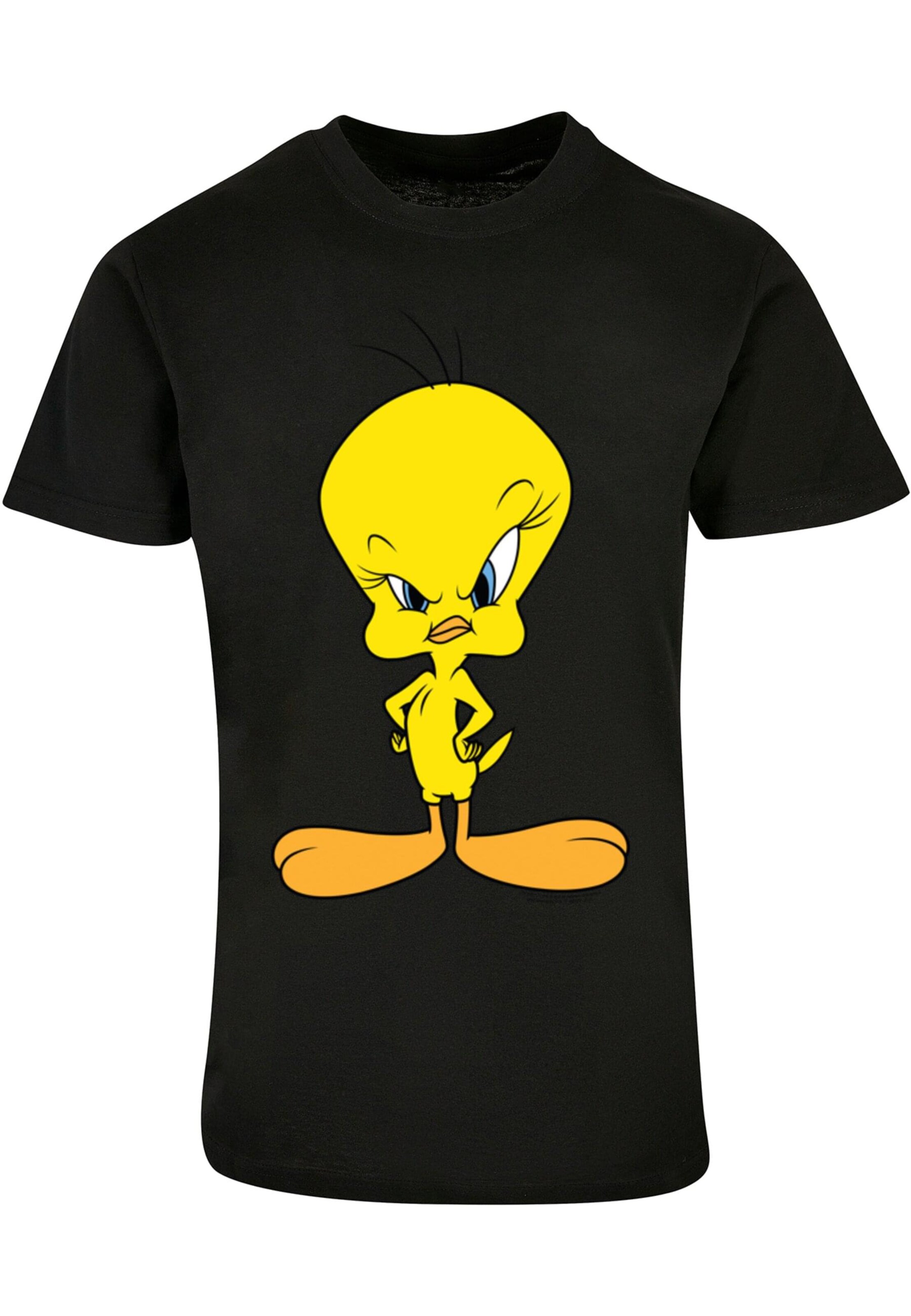 ABSOLUTE CULT Shirt 'Looney Tunes - Angry Tweety' in Black: front