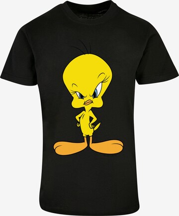 ABSOLUTE CULT Shirt 'Looney Tunes - Angry Tweety' in Zwart: voorkant