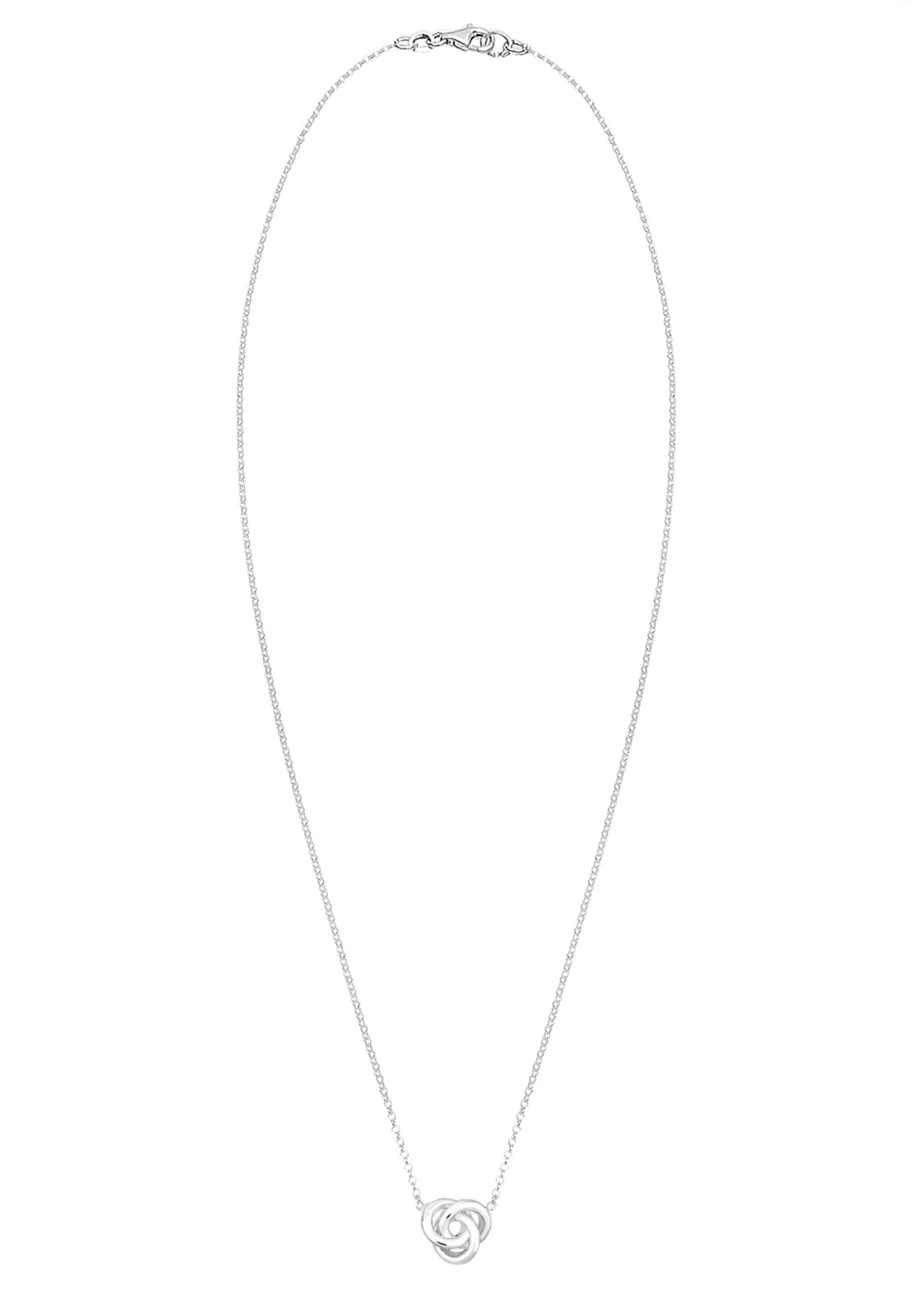 ELLI Necklace 'Knoten' in Silver: front