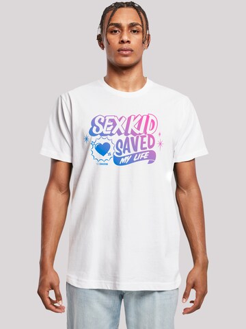 T-Shirt 'Sex Education Sex Kid Blend Netflix TV Series' F4NT4STIC en blanc : devant