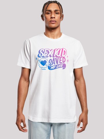 F4NT4STIC Shirt 'Sex Education Sex Kid Blend Netflix TV Series' in Wit: voorkant