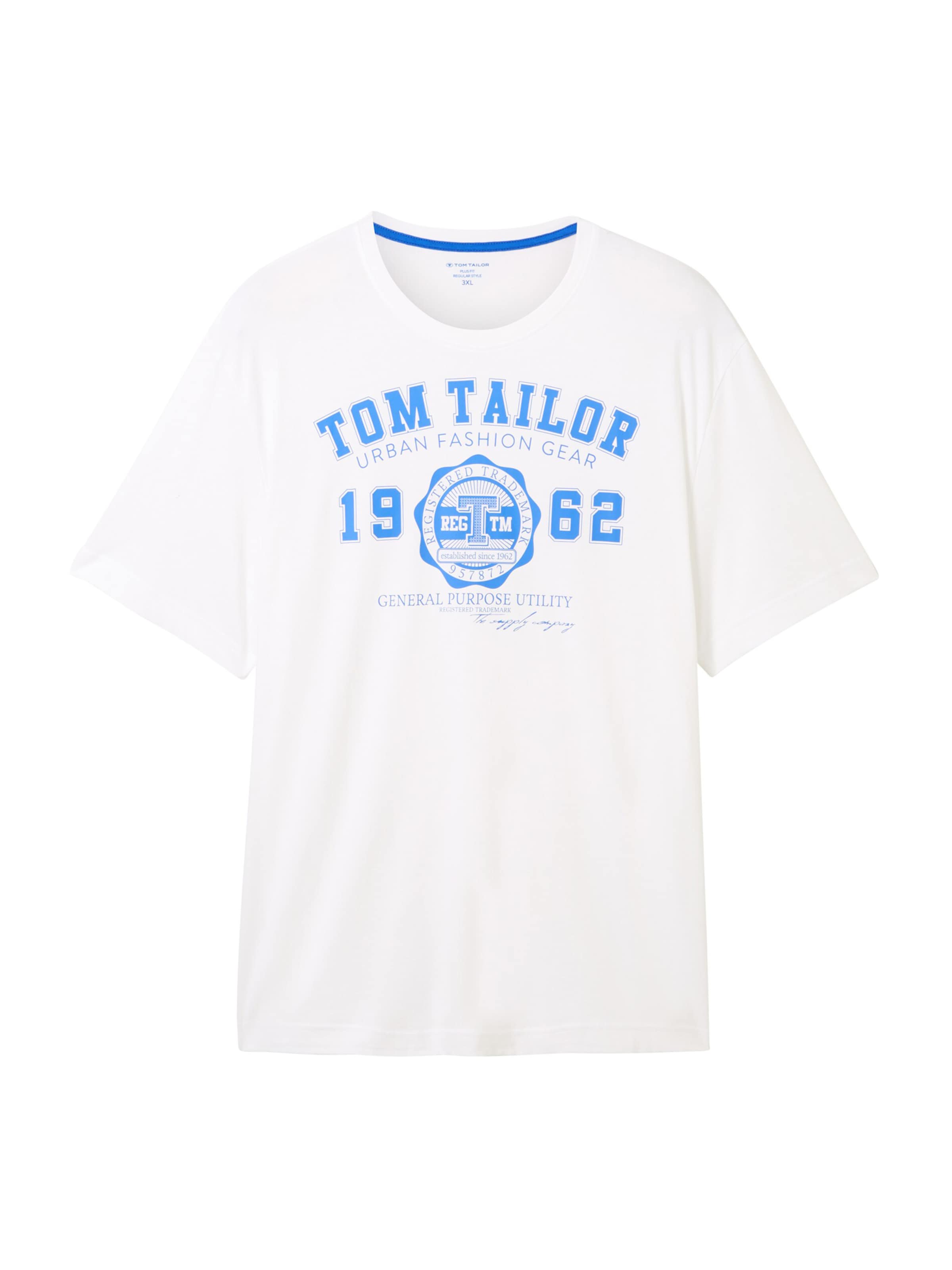 TOM TAILOR Men + Футболка в Белый: спереди