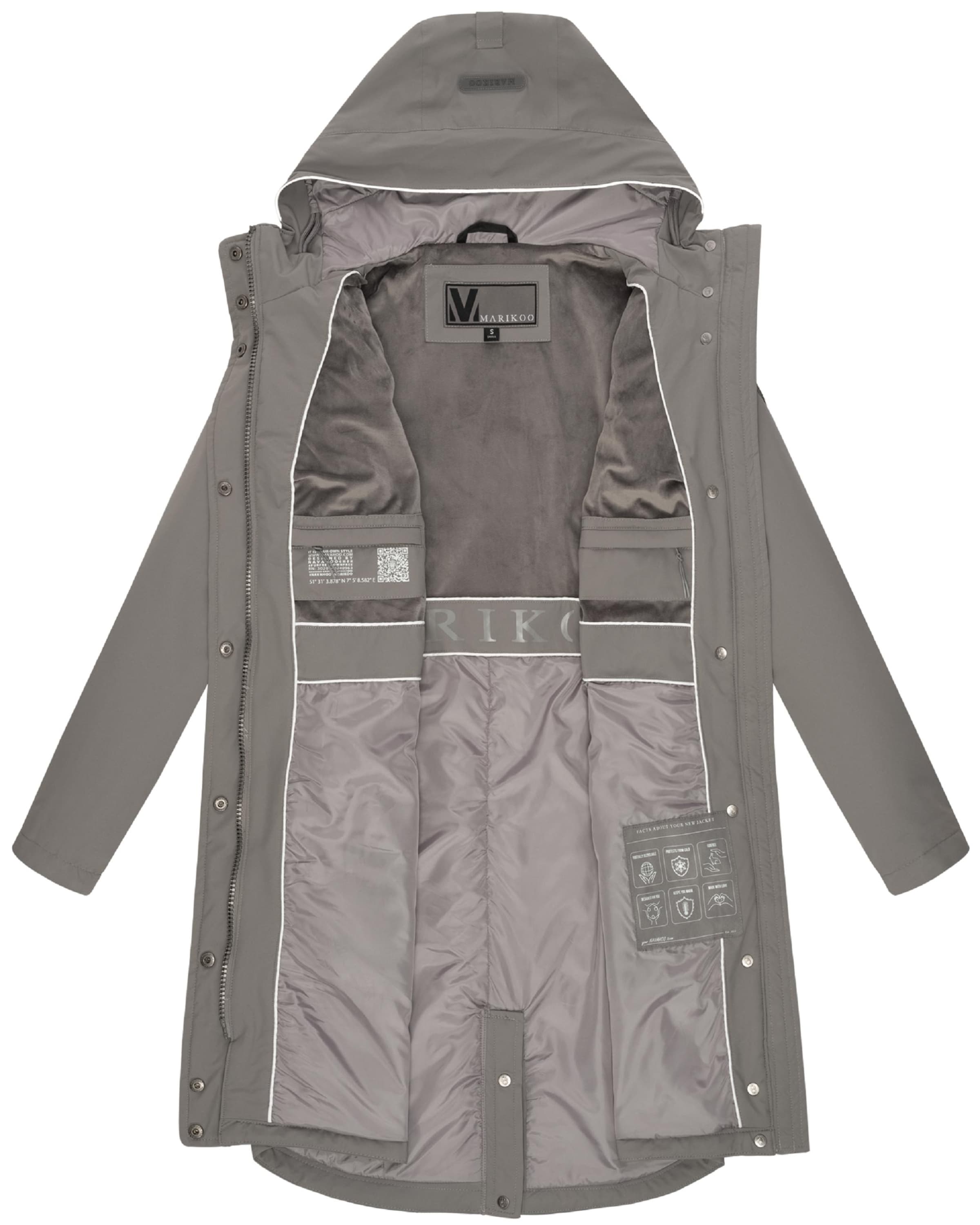 Palton de primăvară-toamnă 'Megumii 16' de la MARIKOO pe gri
