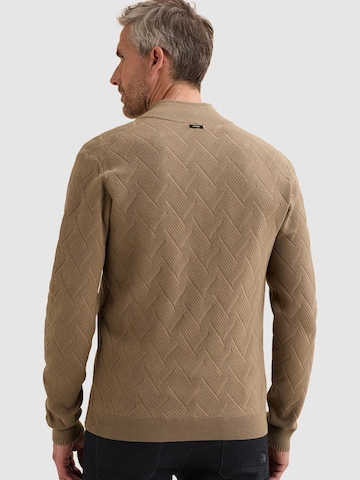 VANGUARD Gebreid vest 'Bonded cotton cardigan with allover textured pattern' in Wit