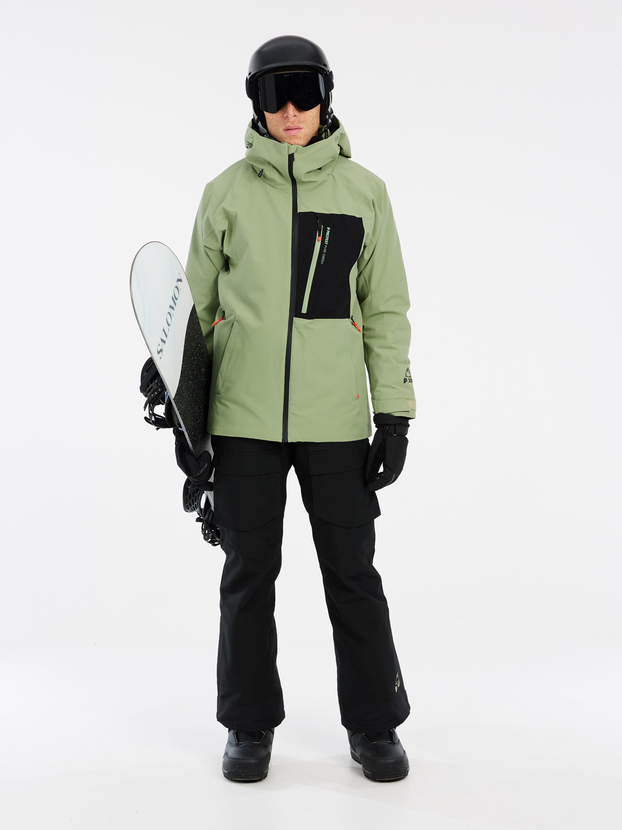 PROTEST Athletic Jacket 'PRTFOUND' in Green
