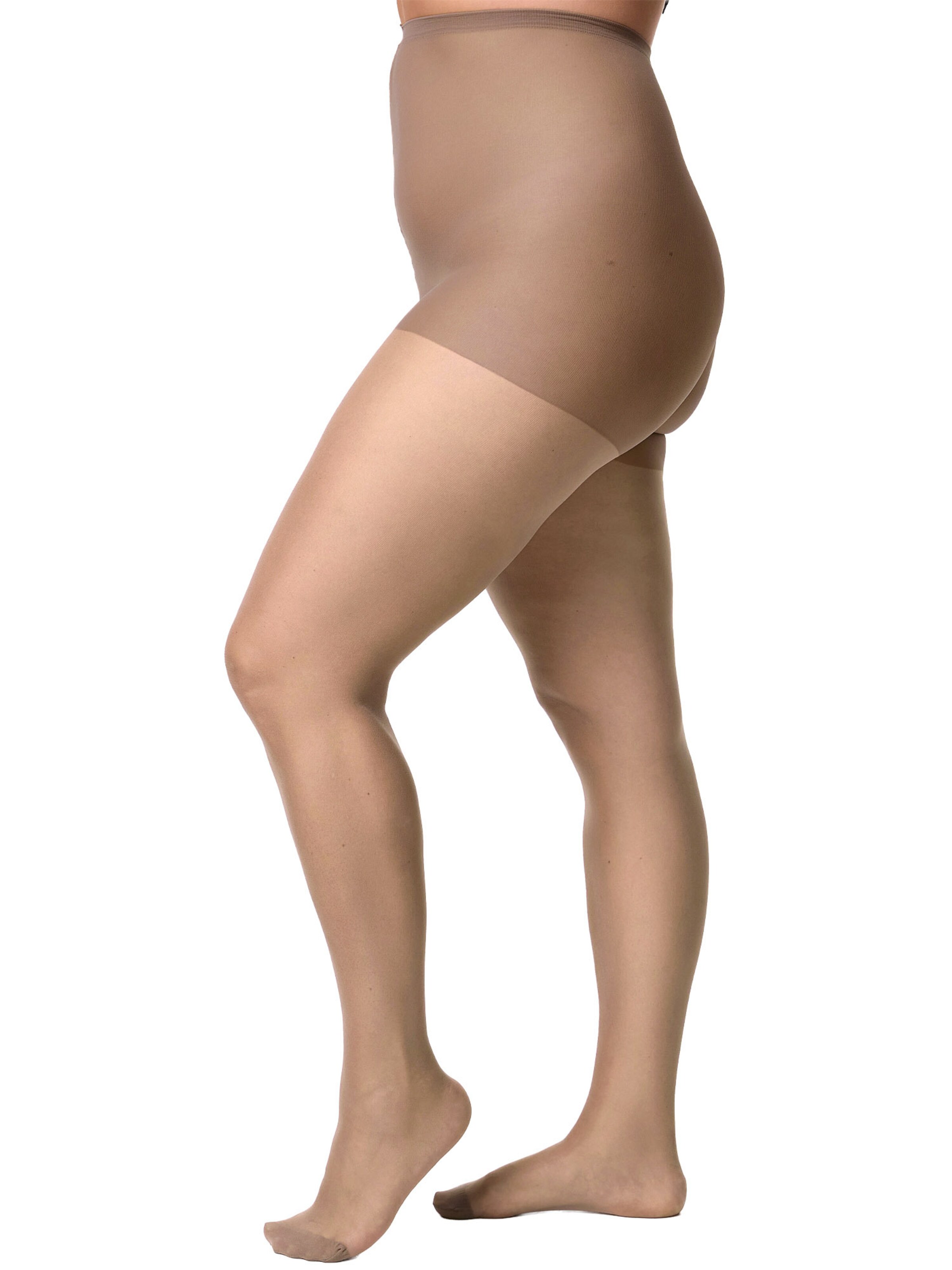 Nur Die Feinstrumpfhose ' Supersitz Große Größen 20 DEN ' in Beige: Vorderseite