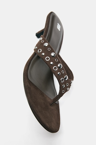 Tongs Pull&Bear en marron