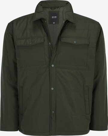 Veste mi-saison Only & Sons Big & Tall en vert : devant