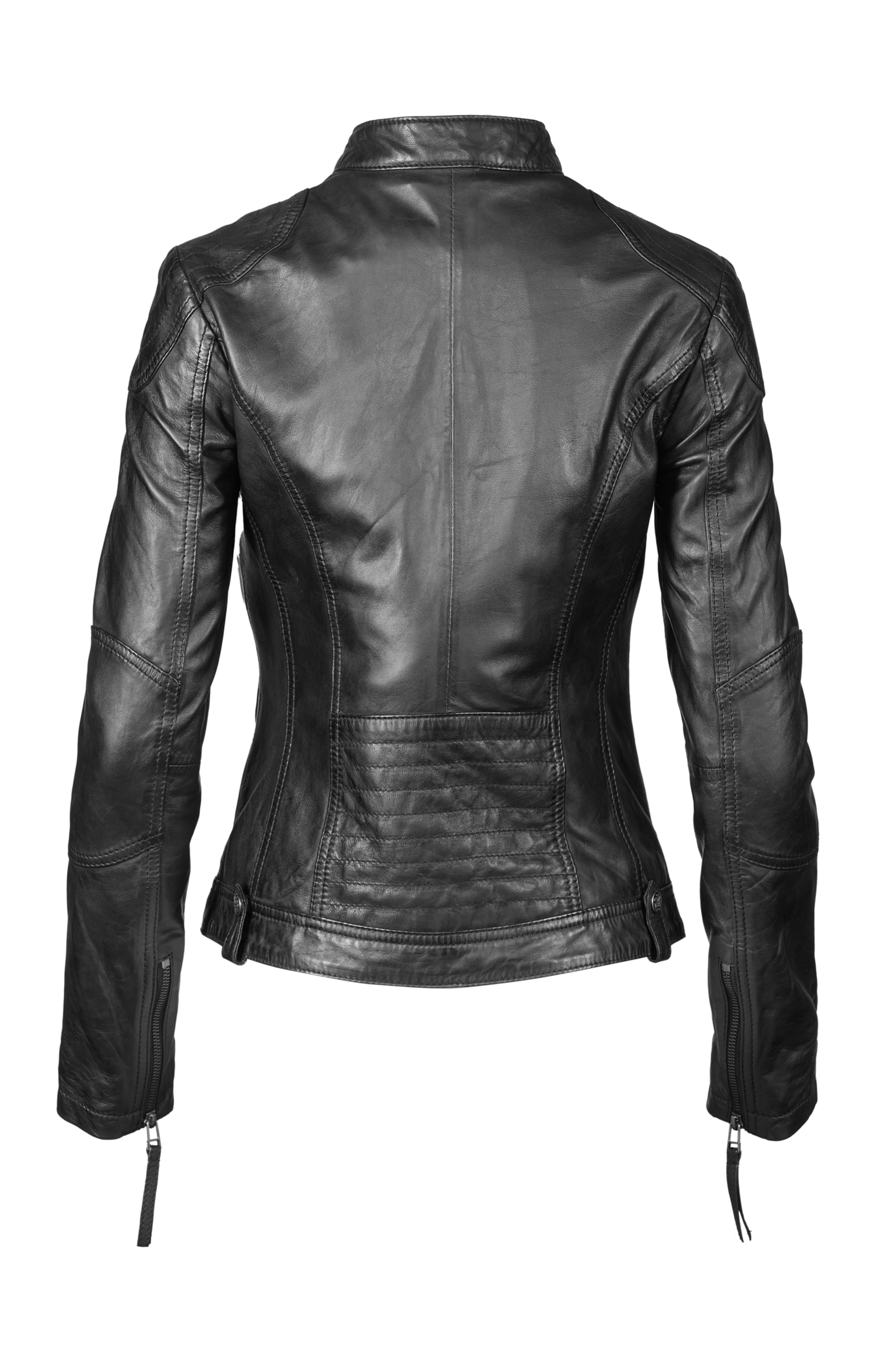 Apple of Eden Lederjacke AOE-142 in Schwarz