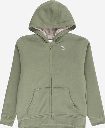 Abercrombie & Fitch Zip-Up Hoodie in Green: front