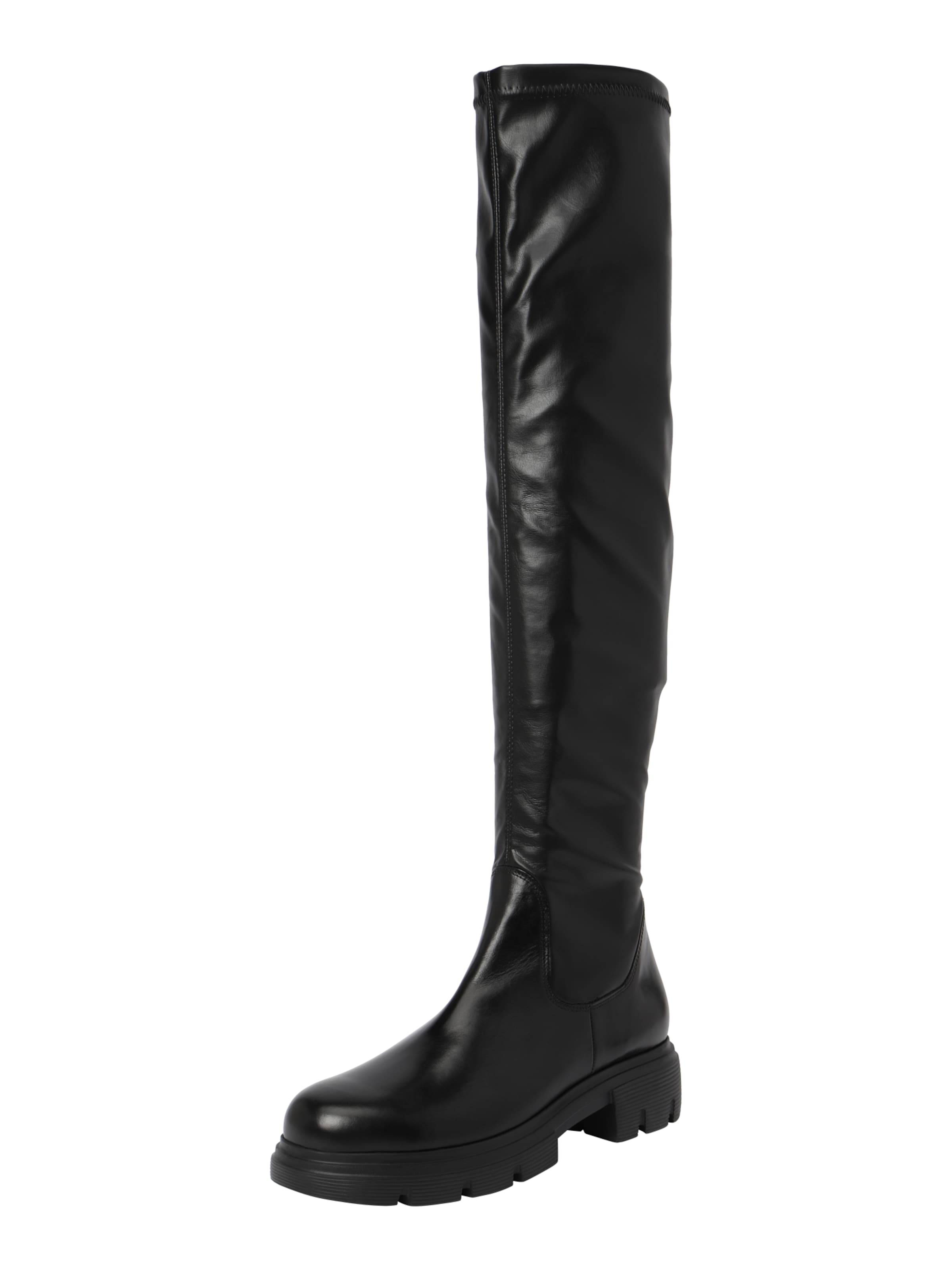Paul Green Over the Knee Boots in Black: front