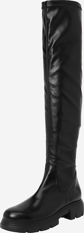 Paul Green Over the Knee Boots in Black: front