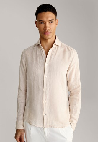 JOOP! Slim fit Button Up Shirt 'Pai' in Beige: front