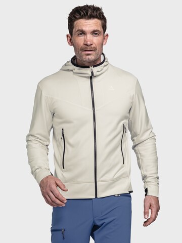 Schöffel Funktionele fleece-jas 'Blaueis' in Wit: voorkant