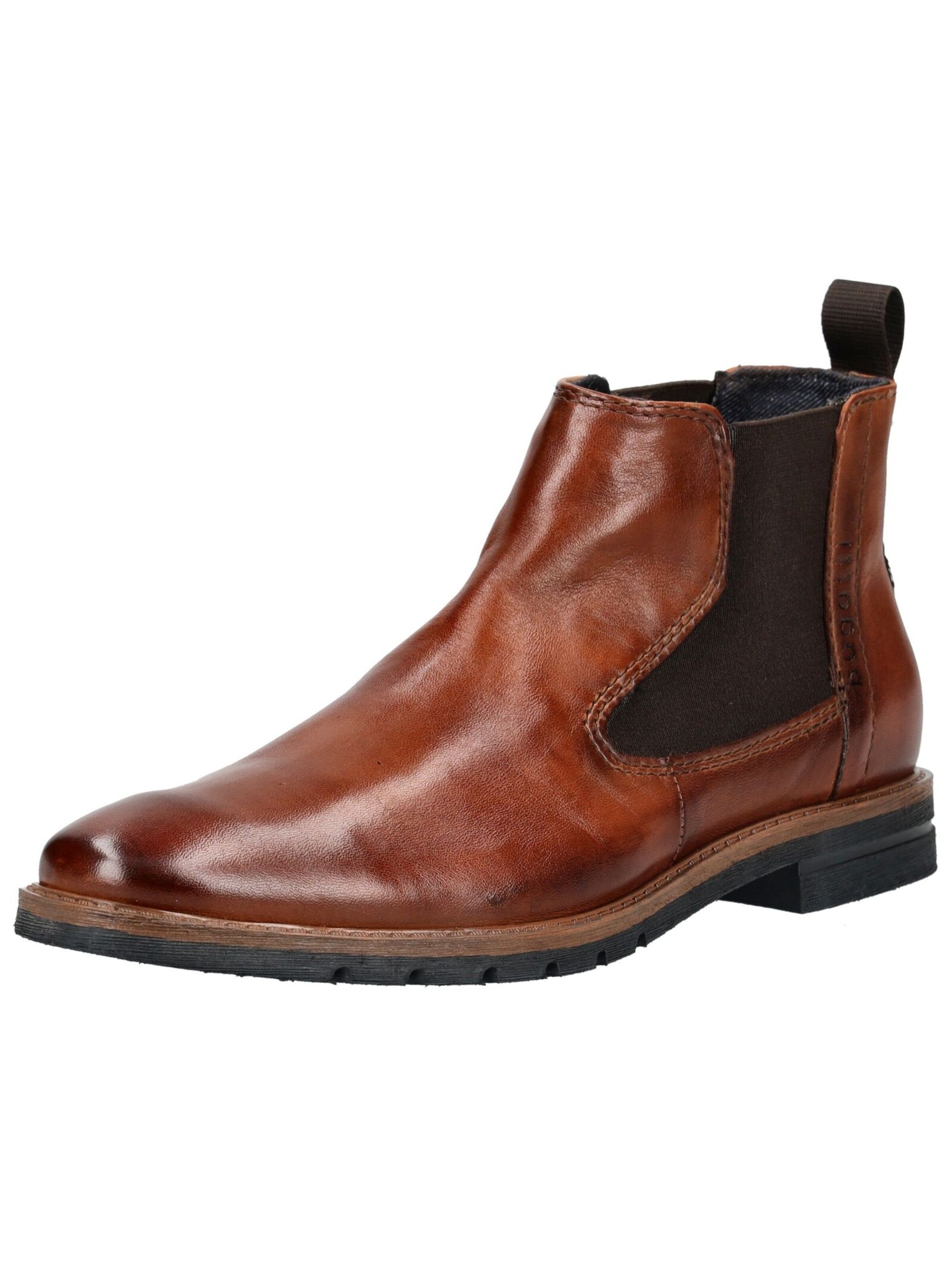 bugatti Chelsea boots in Bruin: zijkant
