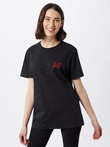 IN PRIVATE Studio Shirt 'LONELY HEARTS HOTEL' in Black: front