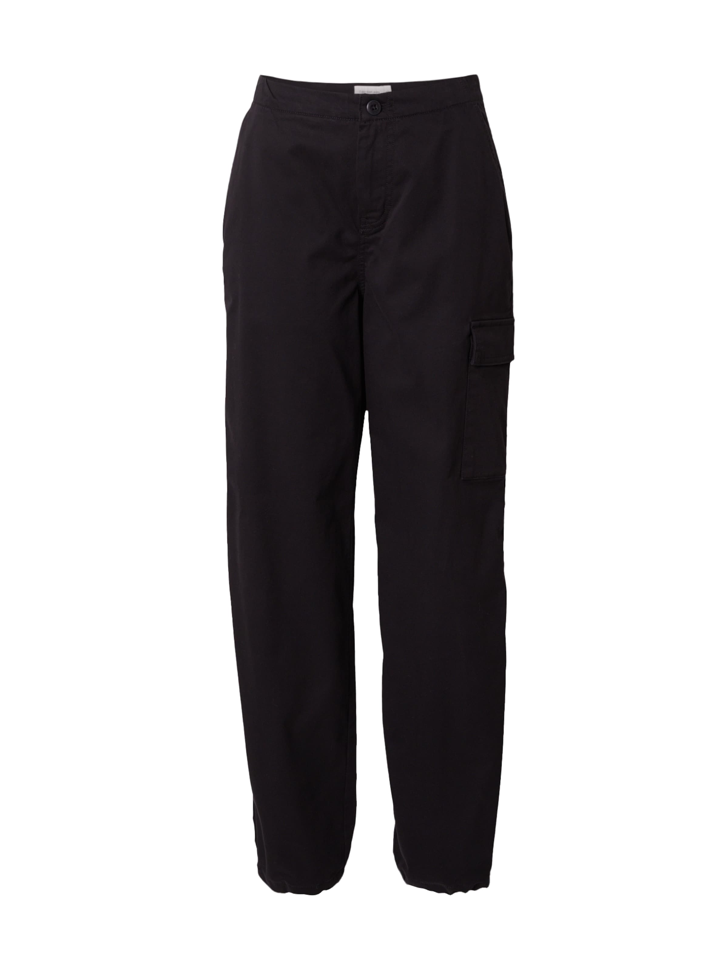 juoda Calvin Klein Jeans Standartinis Laisvo stiliaus kelnės: priekis